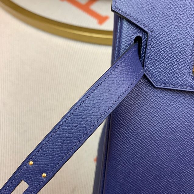 Hermes original epsom leather birkin 35 bag H35-3 royal blue