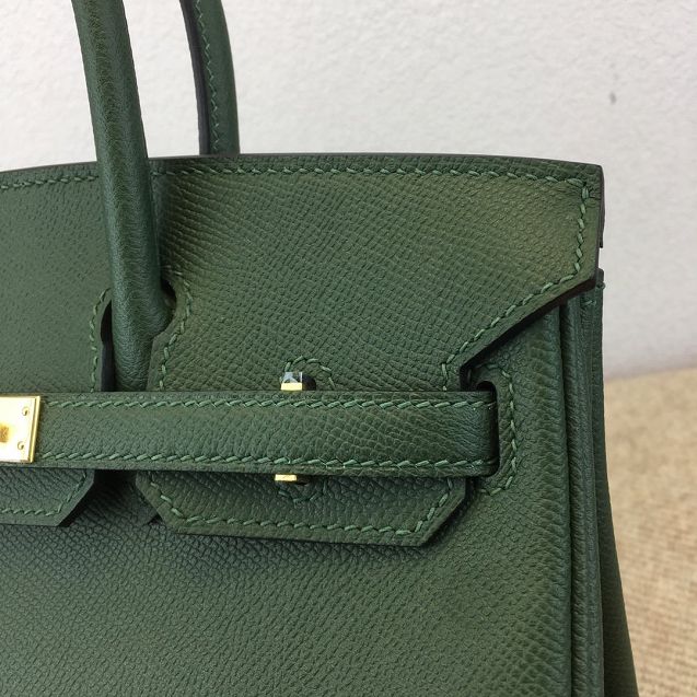 Hermes original epsom leather birkin 25 bag H25-3 vert anglais
