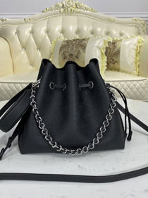 2021 louis vuitton original mahina leather bella bucket bag M57070 black