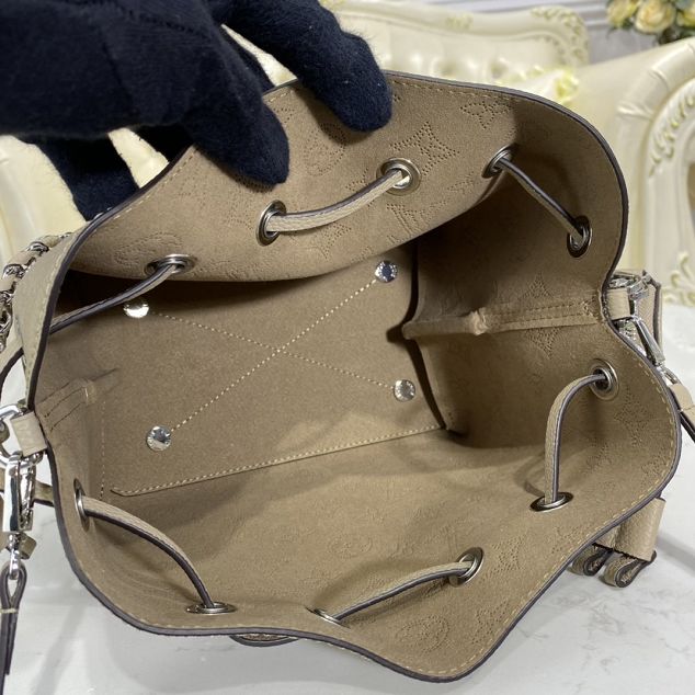 Louis vuitton original mahina leather bella bucket bag M57201 grey