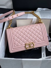 CC original lambskin medium boy handbag A67086-7 pink