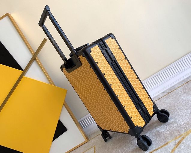 Goyard canvas rolling luggage GY0003 yellow