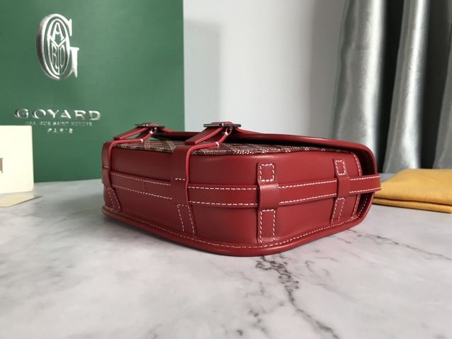 Goyard original canvas belvedere bag GY0013 wine red