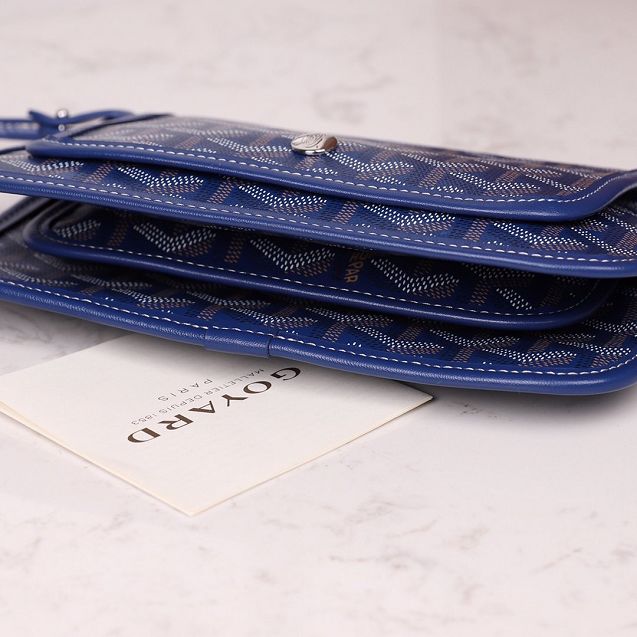 Goyard original canvas plumet pouch GY0010 blue