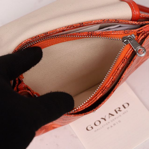 Goyard original canvas plumet pouch GY0010 orange