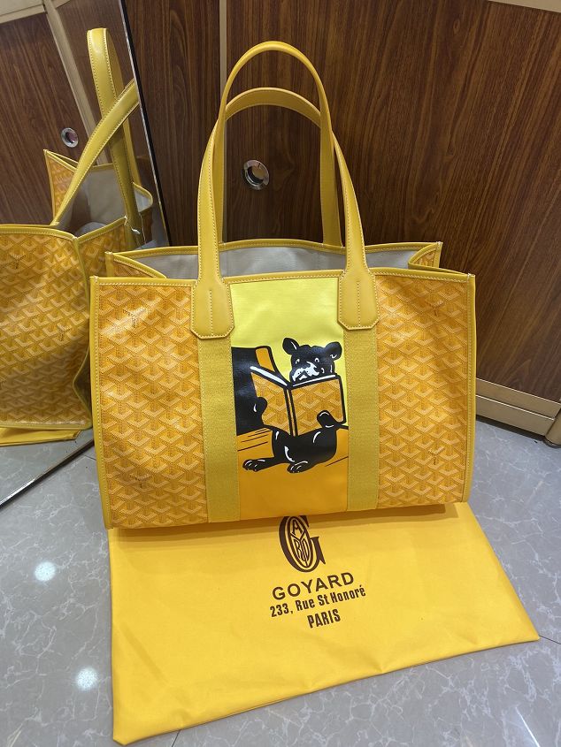 Goyard original canvas villette shopping tote bag GY0026 yellow
