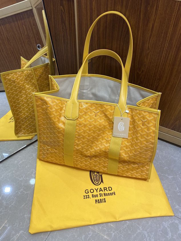Goyard original canvas villette shopping tote bag GY0026 yellow