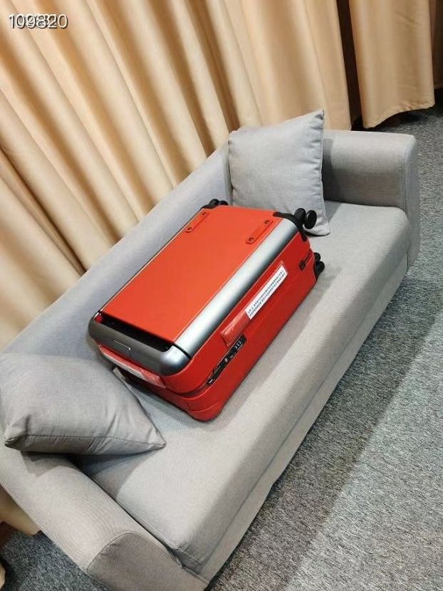 Louis vuitton original calfskin horizon 55 rolling luggage M23261 red