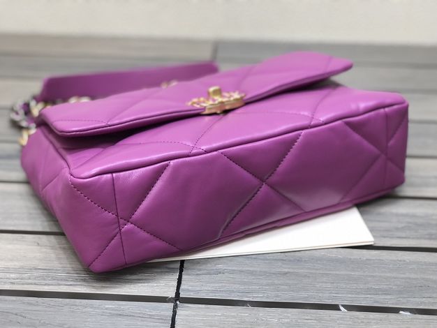2021 CC original lambskin medium 19 flap bag AS1161 purple