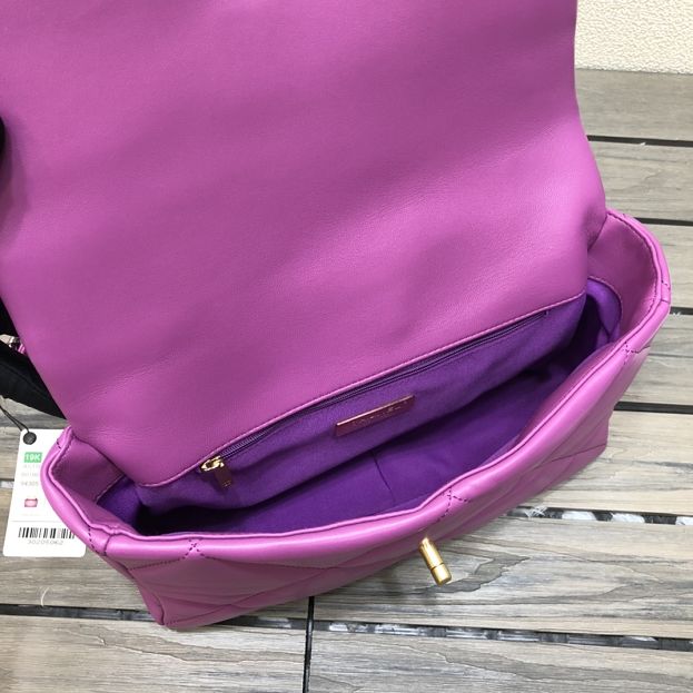 2021 CC original lambskin medium 19 flap bag AS1161 purple