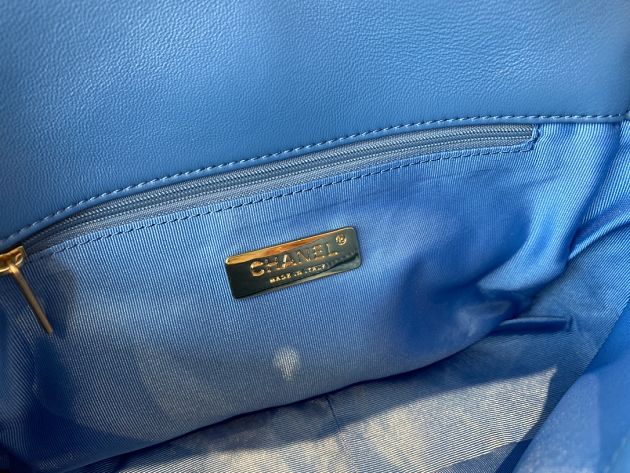 2021 CC original lambskin small 19 flap bag AS1160 blue