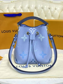 2021 Louis vuitton original embossed calfskin neonoe BB bag 45709 blue