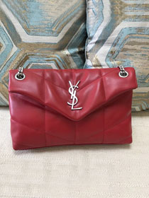YSL original calfskin puffer small bag 577476 red