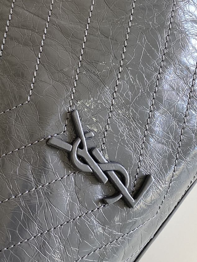 YSL original calfskin niki shopping bag 577999 grey