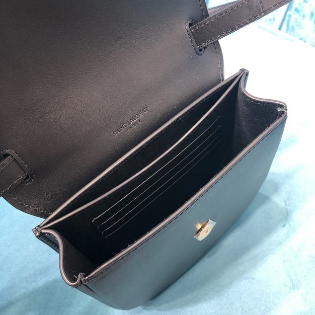 YSL original smooth calfskin kaia mini satchel bag 623097 black