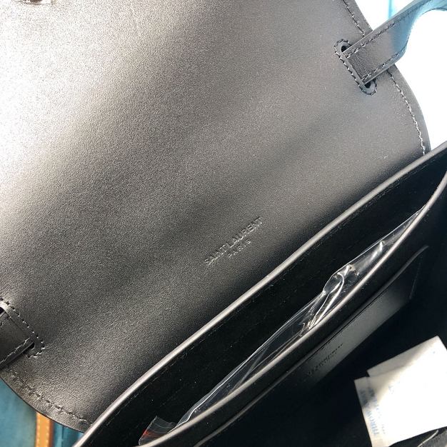 YSL original smooth calfskin kaia small satchel bag 619740 black