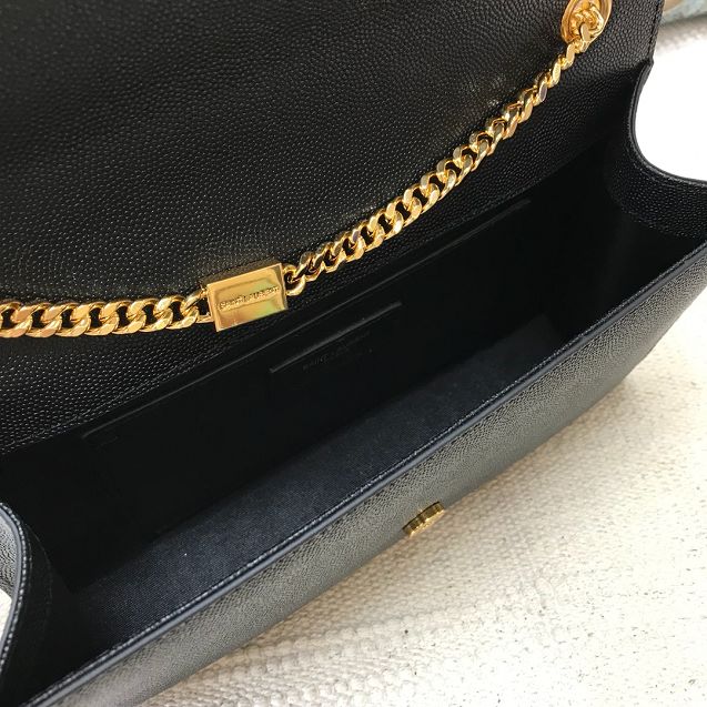 YSL original grained calfskin medium kate satchel 326078 black