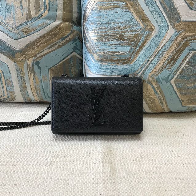 YSL original grained calfskin mini kate bag 326076 black
