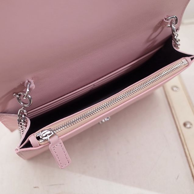 YSL original smooth calfskin kate chain wallet 452159 pink