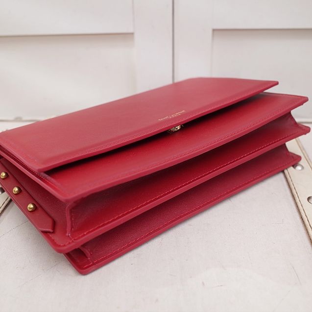 YSL original calfskin messenger bag 513667 red