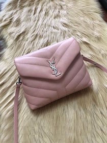 YSL original calfskin loulou mini bag 467072 pink