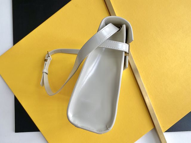 YSL original calfskin manhattan shoulder bag 579271 white