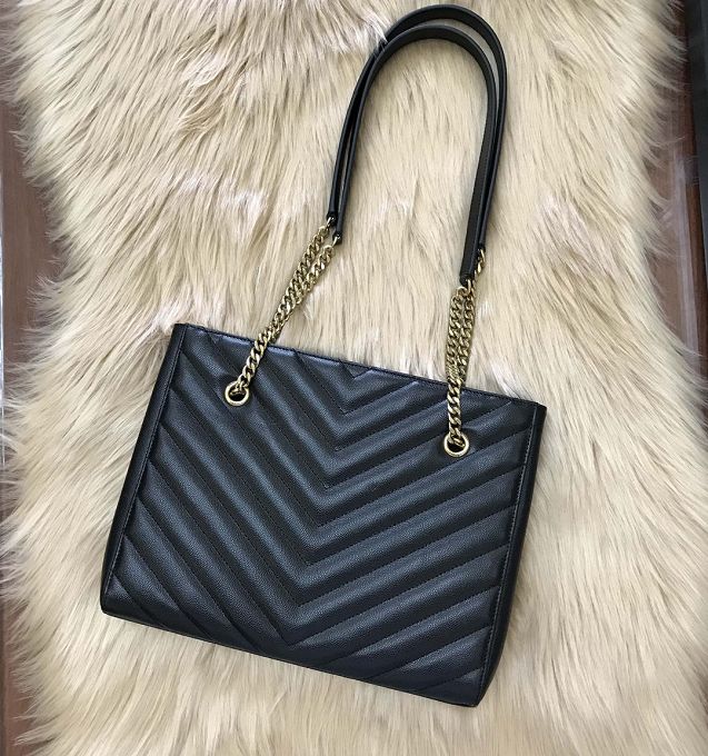 YSL original grained calfskin loulou shopping bag 568865 black