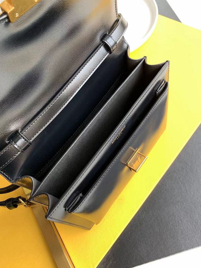YSL original calfskin briefcase 392264 black