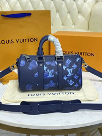 2021 Louis vuitton original monogram Keepall XS handbag M57844 blue