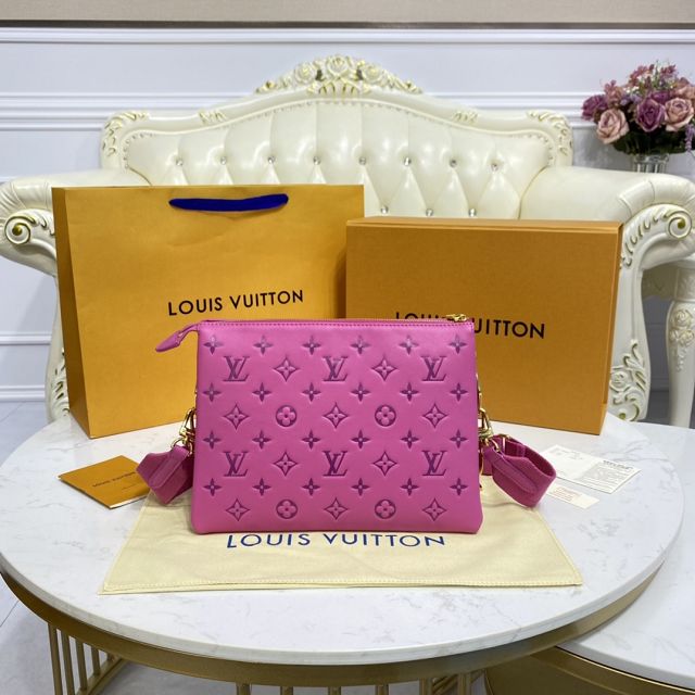 2023 Louis vuitton original lambskin coussin pm bag M58628 rose red