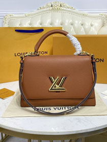 Louis vuitton original calfskin twist one handle bag mm M57090 caramel