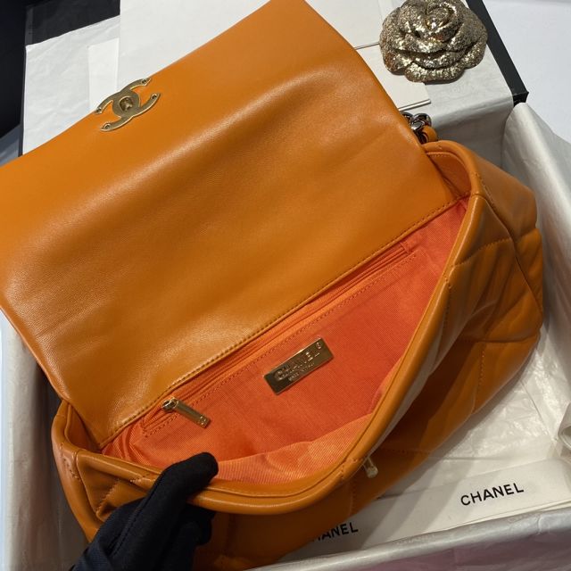 CC original calfskin medium 19 flap bag AS1161 pumpkin