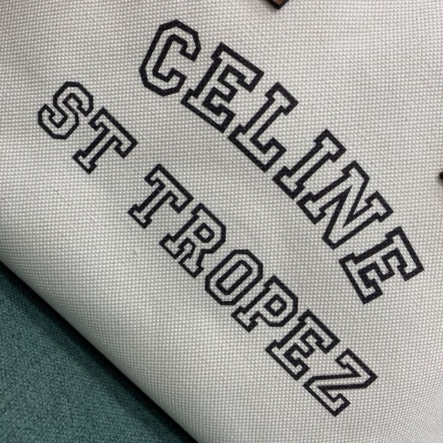 Celine original textile cabas tote 190062 white