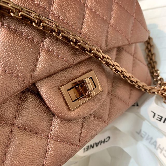 CC original grained calfskin small 2.55 handbag AS0874 brozen