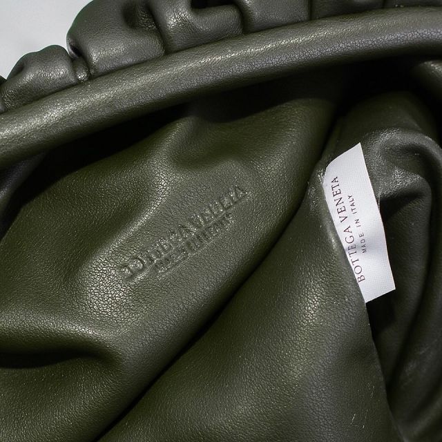 BV original calfskin large pouch 576227 dark green