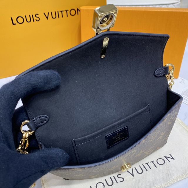 Louis vuitton original monogram canvas padlock strap bag M80559 black