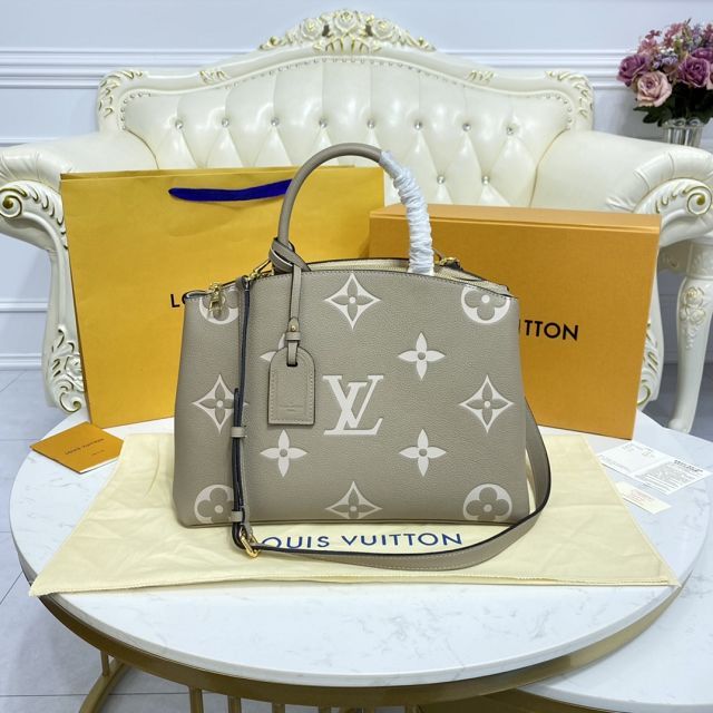 2023 Louis vuitton original embossed calfskin grand palais tote bag M45833 tourterelle