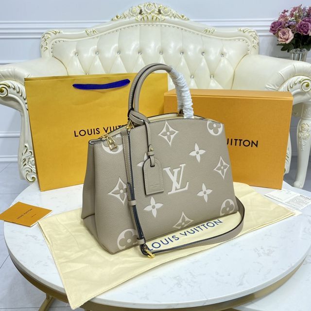 2023 Louis vuitton original embossed calfskin grand palais tote bag M45833 tourterelle