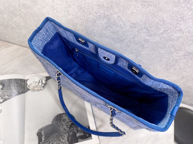 CC original canvas fibers shopping bag A67001-2 blue