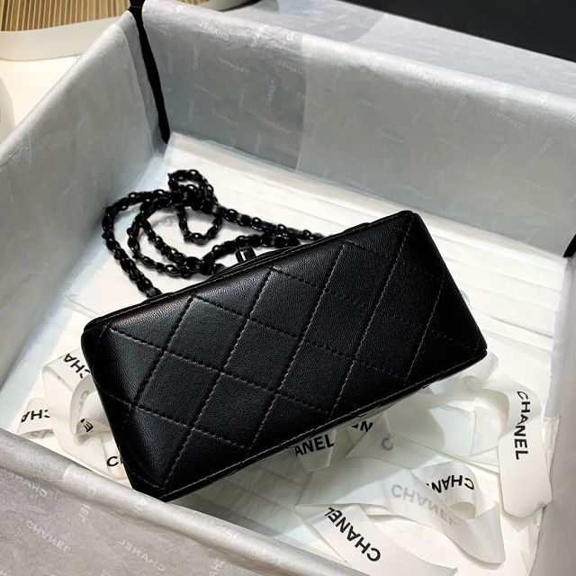 CC original lambskin mini flap bag A35200 black