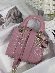 Dior original patent calfskin small my ABCdior bag M0538 pink