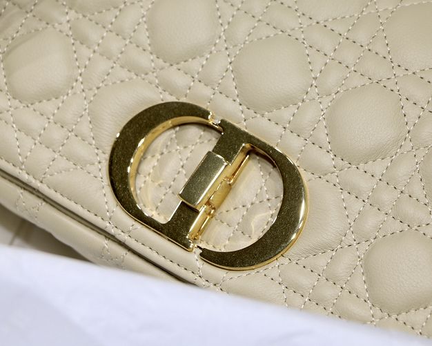 Dior original calfskin medium caro bag M9242 beige