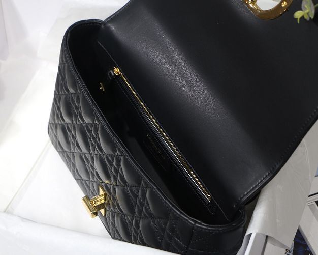 Dior original calfskin medium caro bag M9242 black