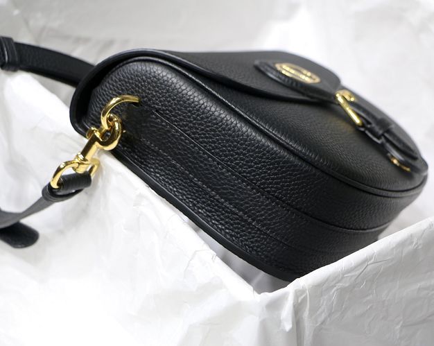 Dior original grained calfskin medium bobby bag M9319 black