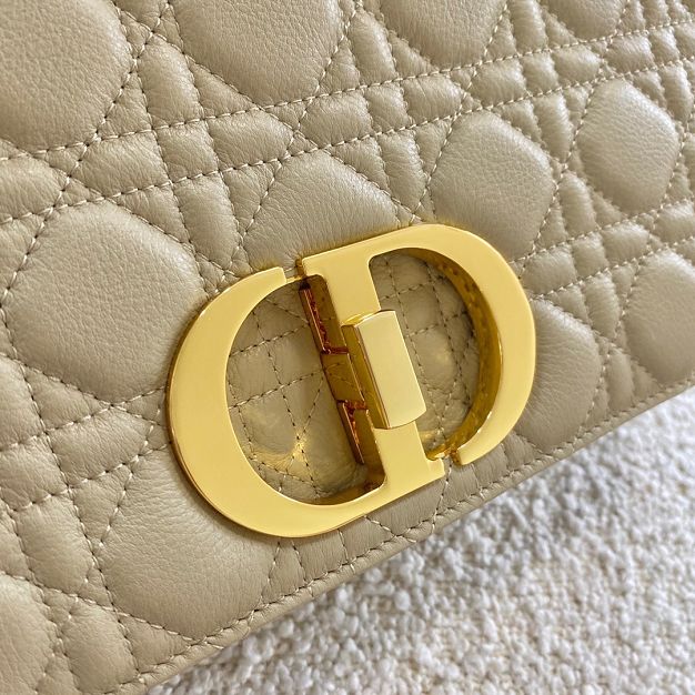 Dior original calfskin large caro bag M9243 beige