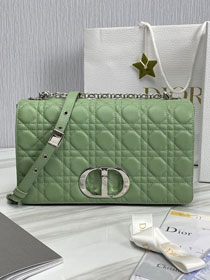 Dior original calfskin large caro bag M9243 mint green