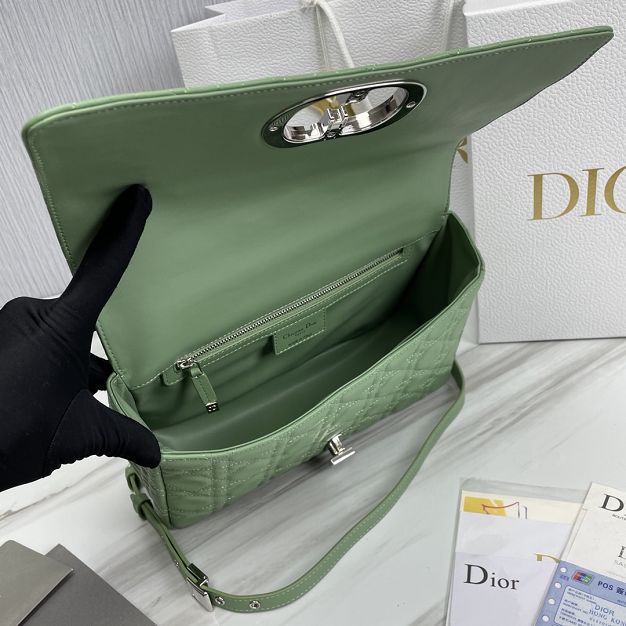 Dior original calfskin large caro bag M9243 mint green