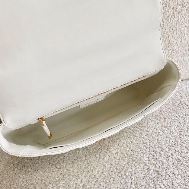 Dior original calfskin large caro bag M9243 white