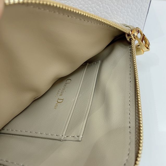 Dior original calfskin multifunctional pouch S5036 apricot