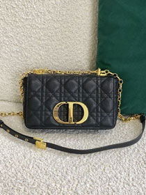Dior original calfskin small caro bag M9241 black